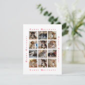 Aangepaste serie foto's collage kerstmis feestdagenkaart (Staand voorkant)