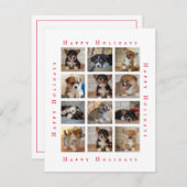 Aangepaste serie foto's collage kerstmis feestdagenkaart (Voorkant / Achterkant)