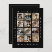 Aangepaste serie foto's collage kerstmis feestdagenkaart (Voorkant / Achterkant)