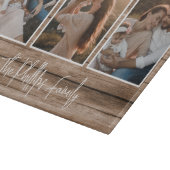 Aangepaste serie foto's Collage Rustic Wood Snijplank (Hoek)