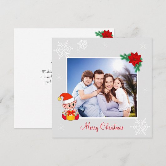 Aangepaste serie foto's en cute Elf op zilveren ke (Voorkant / Achterkant)