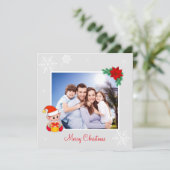 Aangepaste serie foto's en cute Elf op zilveren ke (Staand voorkant)