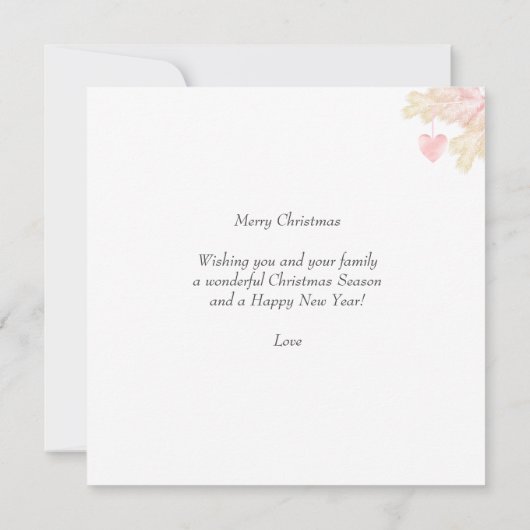 Aangepaste serie foto's en engel op rode kerst (Achterkant)