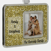 Aangepaste serie foto's, naam en prijsopgave Gold Verzilverd Omlijst Ornament (Rechts)