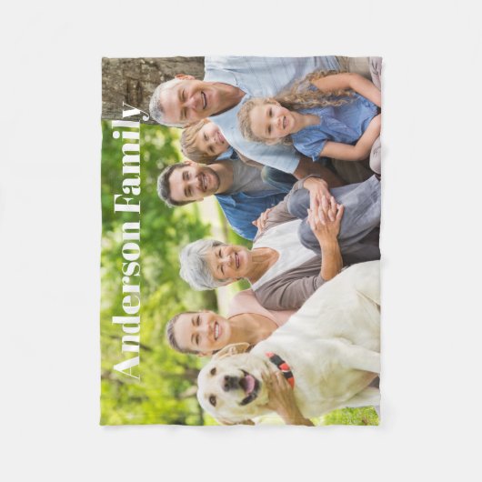 Aangepaste serie foto's op maat fleece deken (Voorkant)