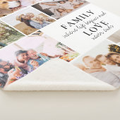 Aangepaste serie liefde Foto Collage Modern Quote  Sherpa Deken (3/4)