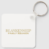 Aangepaste serie met gouden hartslag - tweeslachti sleutelhanger (Achterkant)