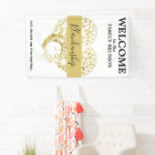 Aangepaste serie met gouden hartvorm - wit overzic spandoek (Insitu)