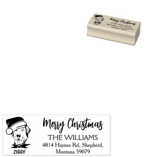 Aangepaste serie, prettige kerstdagen rubberstempel (Gestempeld)