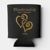 Aangepaste serie reünie Black Gold-gekoppelde hart Blikjeskoeler (Achterkant)