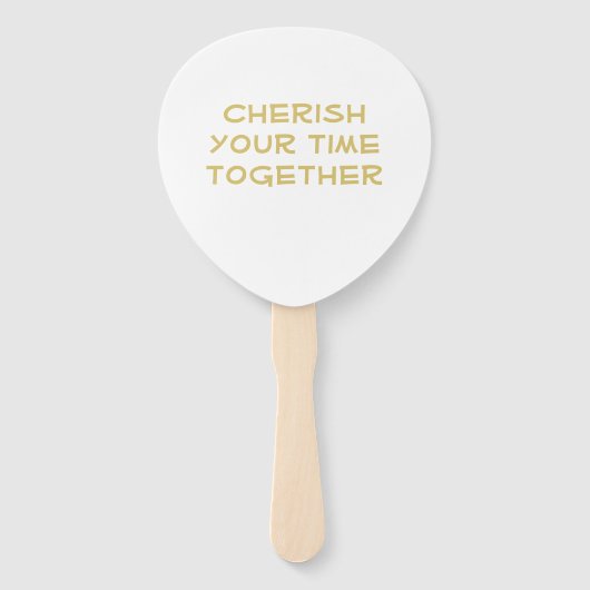 Aangepaste serie reünie Gold Heart-structuur, dubb Handwaaier (Achterkant)