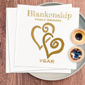 Aangepaste serie reunion Black Gold Linked Hearts  Servet