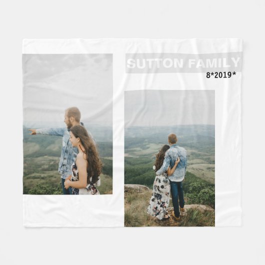 Aangepaste serie voor Collage Photo Album Blanket Fleece Deken (Voorkant (Horizontaal))