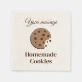 Aangepaste servetten met chocolade chip cookie tek (Voorkant)