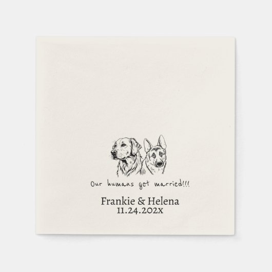 Aangepaste servetten met naam Gepersonaliseerd ver (Voorkant)