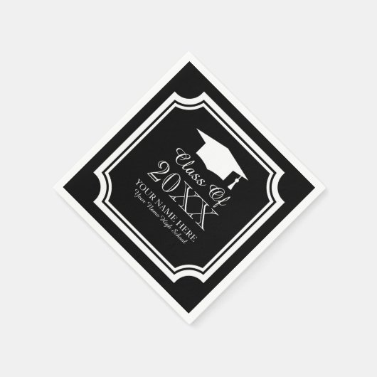 Aangepaste servetten voor afgestudeerden (Hoek)