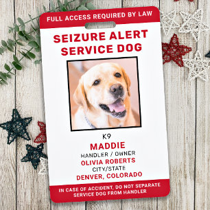 Aangepaste service Dog-aanval waarschuwingsfoto Do Badge