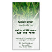 Aangepaste Service Foto Groene Gazonverzorging Magnetisch Visitekaartje (Voorkant Verticaal)