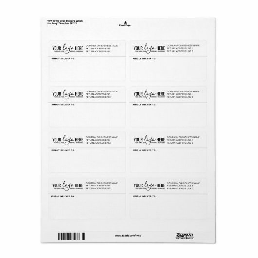 Aangepaste service voor Logo van bedrijfsmerken Etiket (Full Sheet)