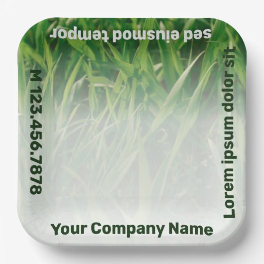 Aangepaste service voor speciale fotografie papieren bordje (Voorkant)