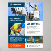 Aangepaste services voor elektrische aannemers poster (Voorkant)