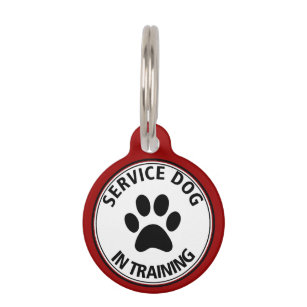 Aangepaste servicetag in training Rode Pet Tag Huisdierpenning
