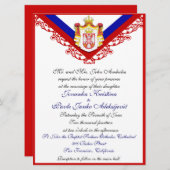 Aangepaste Servische huwelijksuitnodigingen Kaart (Voorkant / Achterkant)