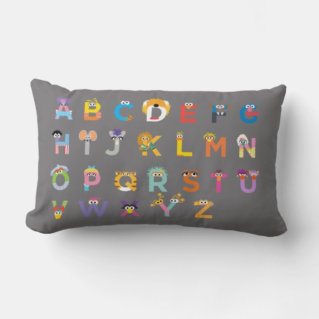 Aangepaste Sesame Street Alfabet Kussen (Voorkant)