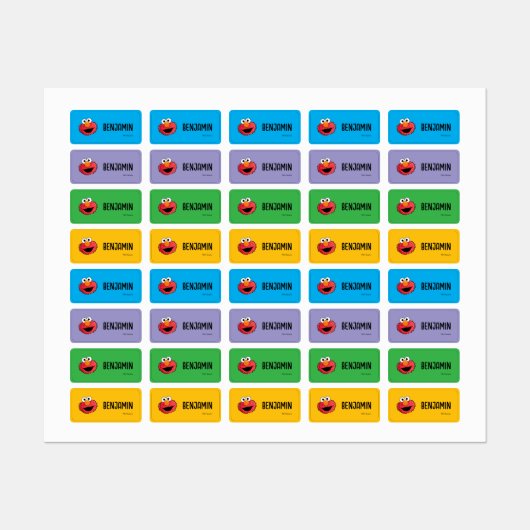 Aangepaste Sesamstraat's Elmo Schetskleding Labels (Vel)