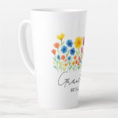 Aangepaste set. Jaar - Oma Wildflower - Latte Mok (Linkerhoek)