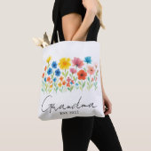 Aangepaste set. Jaar - Oma Wildflower Tote Bag (Dichtbij)