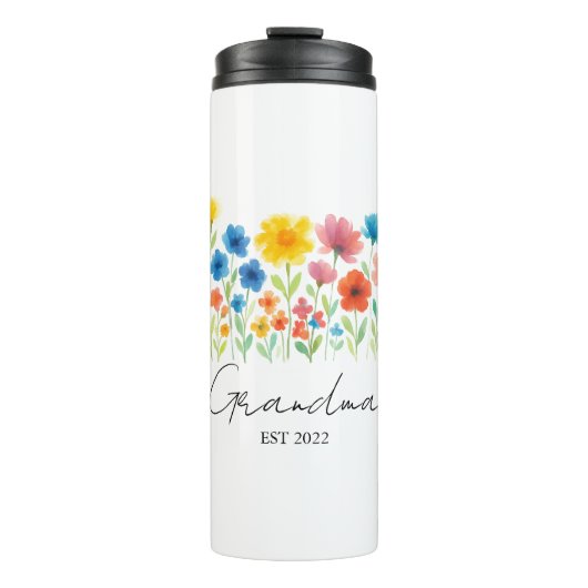 Aangepaste set. Jaar - Wildflower Thermal Tumbler Thermosbeker (Voorkant)
