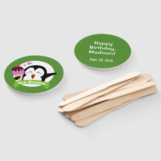 Aangepaste set van Ice Cream Penguin-ventilator Handwaaier (Niet-gemonteerd)