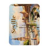 Aangepaste Sevilla Spanje Plaza de Espana Aquarel Magneet (Verticaal)