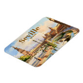 Aangepaste Sevilla Spanje Plaza de Espana Aquarel Magneet (Linkerzijde)