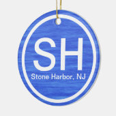 Aangepaste SH NJ Stone Harbour New Jersey Beach Keramisch Ornament (Links)