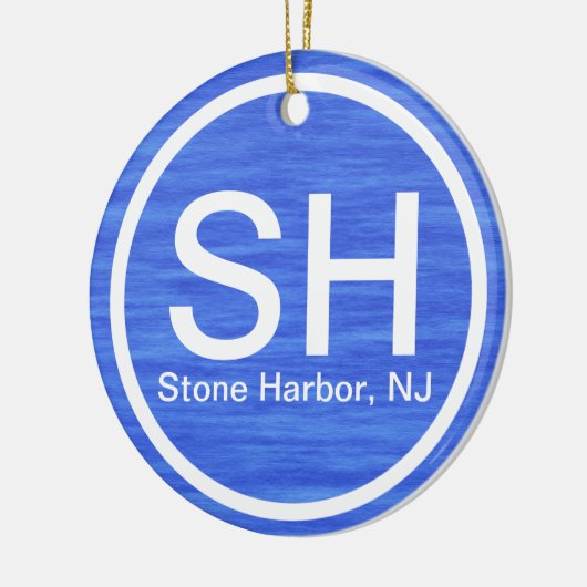 Aangepaste SH NJ Stone Harbour New Jersey Beach Keramisch Ornament (Links)