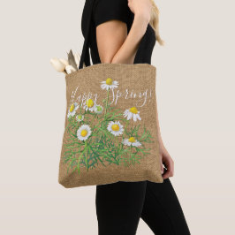 Aangepaste Shabby Chic Vintage Kamille Bloemen Des Tote Bag