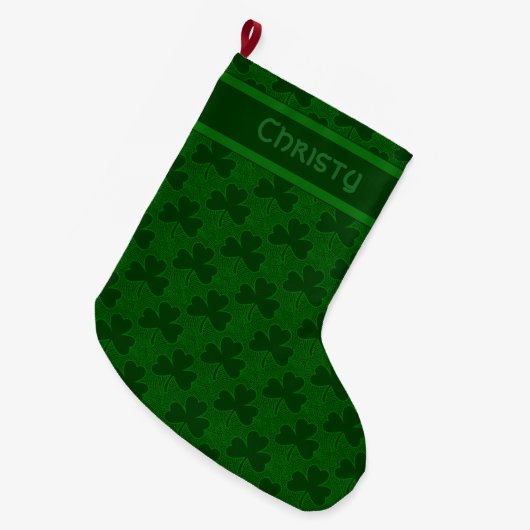 Aangepaste Shamocks Small Kerststop Grote Kerstsok (Voorkant (Hangend))