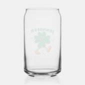 Aangepaste Shamrock, Gepersonaliseerde voornaam St Blikvorm Glas (Achterkant)