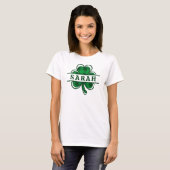 Aangepaste Shamrock naam Schattige Irish St Patric T-shirt (Voorkant volledig)