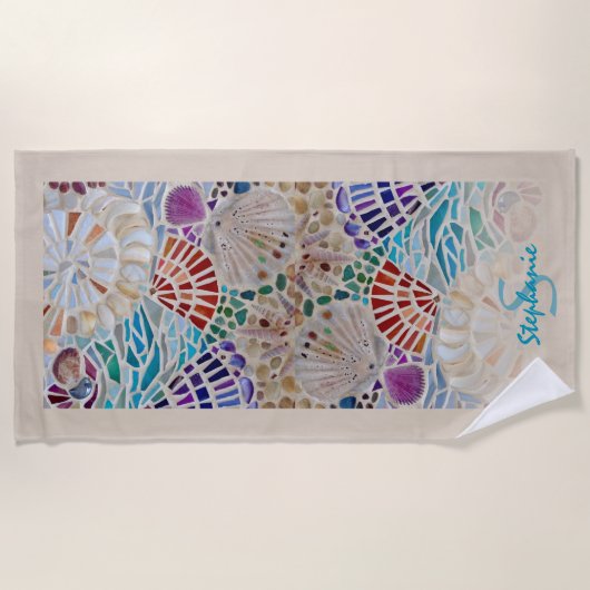 Aangepaste Shell Strandlaken (Voorkant)