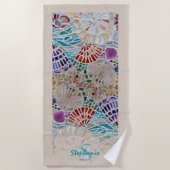 Aangepaste Shell Strandlaken (Voorkant)