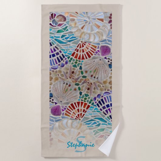 Aangepaste Shell Strandlaken (Voorkant)