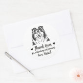 Aangepaste Sheltie-hond trouwcadeaustickers Ronde Sticker (Envelop)