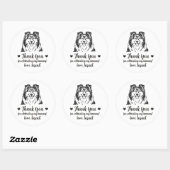 Aangepaste Sheltie-hond trouwcadeaustickers Ronde Sticker (Vel)
