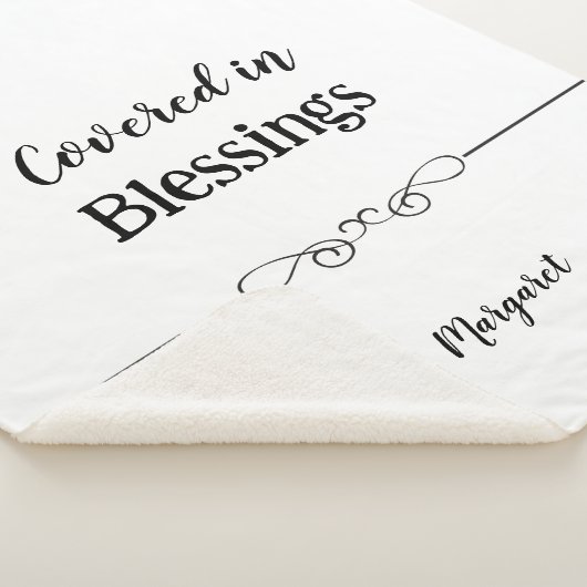 Aangepaste Sherpa-deken met naam en bericht Sherpa Deken (3/4)