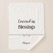 Aangepaste Sherpa-deken met naam en bericht Sherpa Deken (Voorkant)