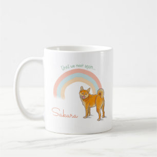 Aangepaste Shiba Inu-naam & foto Watercolor-herde Koffiemok