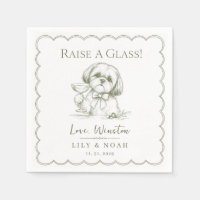 Aangepaste Shih Tzu Huwelijksschets Minimalistisch